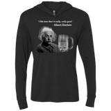 T-Shirts Vintage Black / X-Small Einstein Triblend Long Sleeve Hoodie Tee