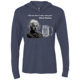 T-Shirts Vintage Navy / X-Small Einstein Triblend Long Sleeve Hoodie Tee