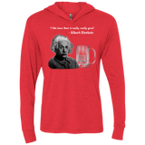 T-Shirts Vintage Red / X-Small Einstein Triblend Long Sleeve Hoodie Tee
