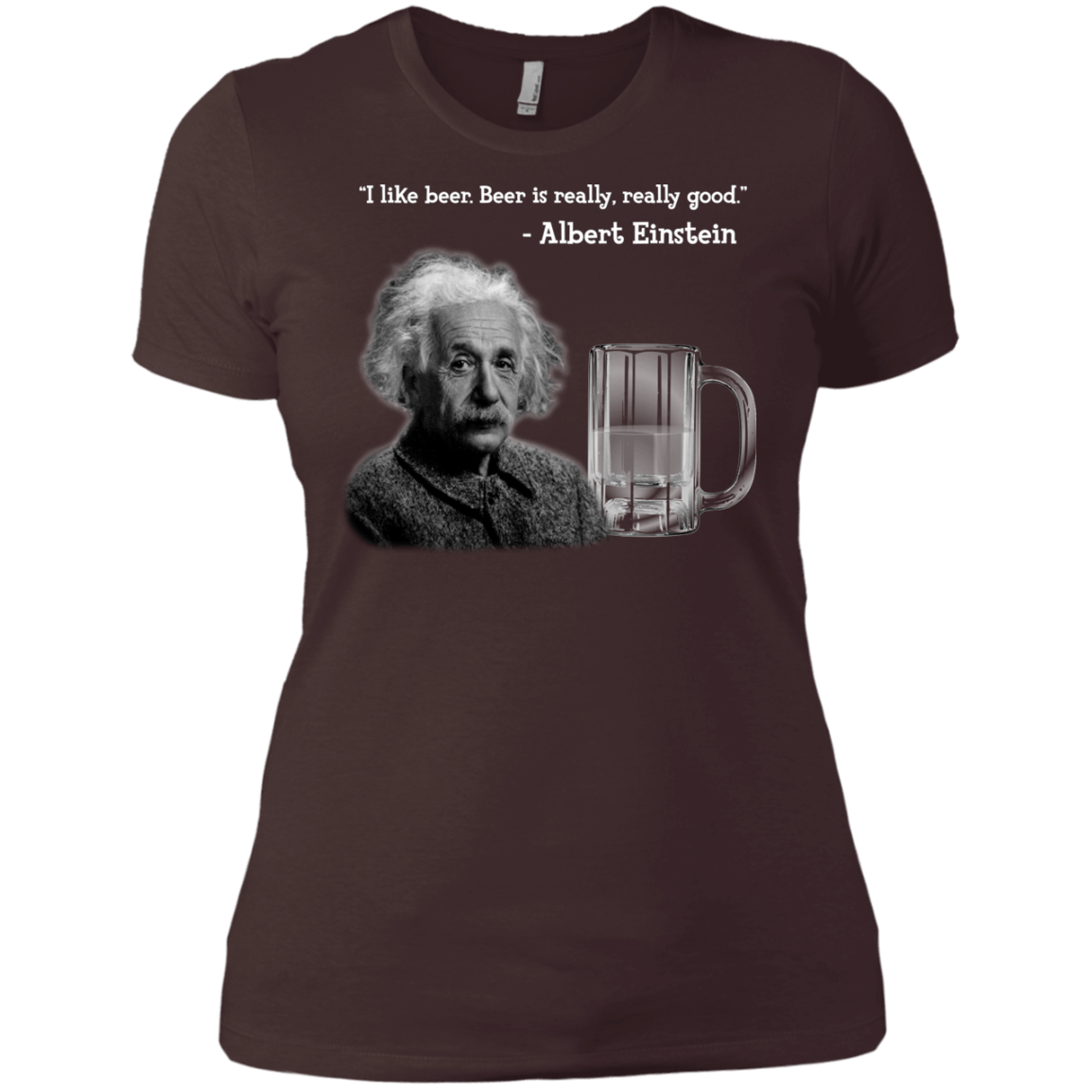 T-Shirts Dark Chocolate / X-Small Einstein Women's Premium T-Shirt