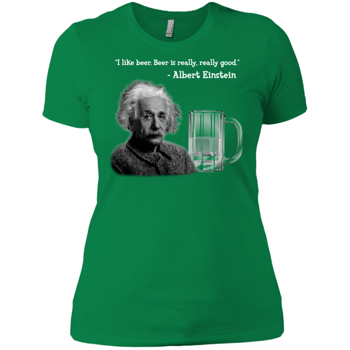 T-Shirts Kelly Green / X-Small Einstein Women's Premium T-Shirt