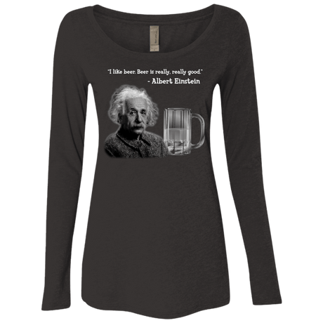 T-Shirts Vintage Black / Small Einstein Women's Triblend Long Sleeve Shirt