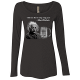 T-Shirts Vintage Black / Small Einstein Women's Triblend Long Sleeve Shirt