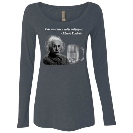 T-Shirts Vintage Navy / Small Einstein Women's Triblend Long Sleeve Shirt