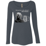 T-Shirts Vintage Navy / Small Einstein Women's Triblend Long Sleeve Shirt