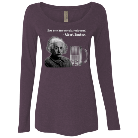 T-Shirts Vintage Purple / Small Einstein Women's Triblend Long Sleeve Shirt