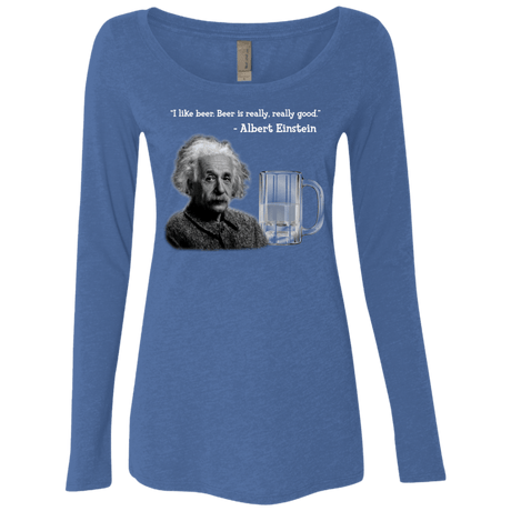 T-Shirts Vintage Royal / Small Einstein Women's Triblend Long Sleeve Shirt