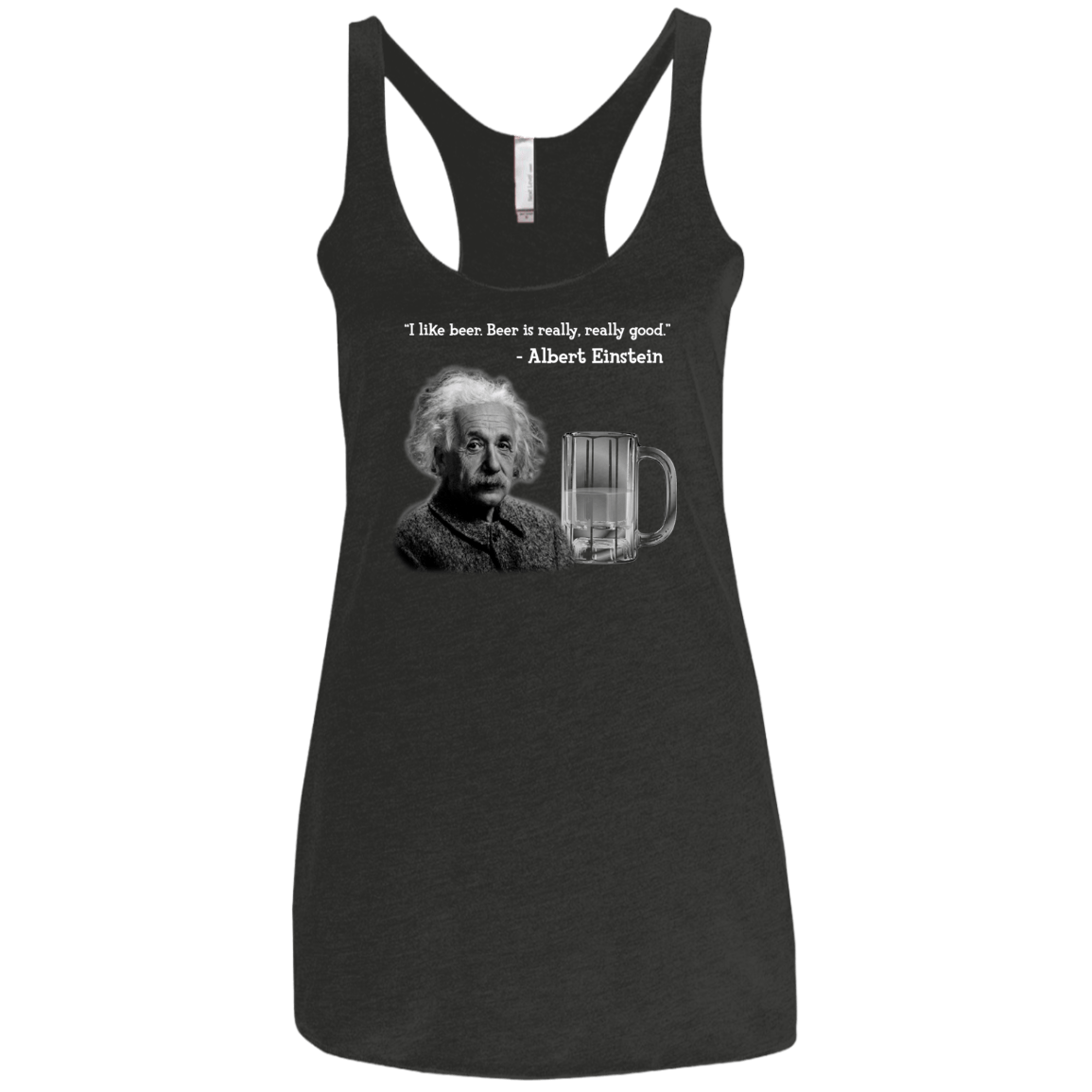 T-Shirts Vintage Black / X-Small Einstein Women's Triblend Racerback Tank