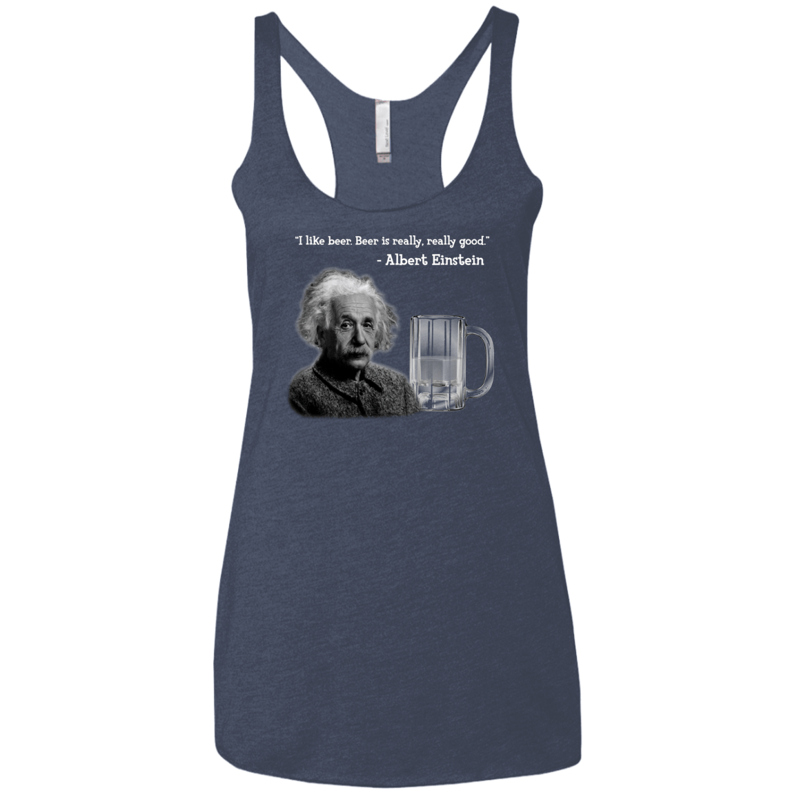 T-Shirts Vintage Navy / X-Small Einstein Women's Triblend Racerback Tank