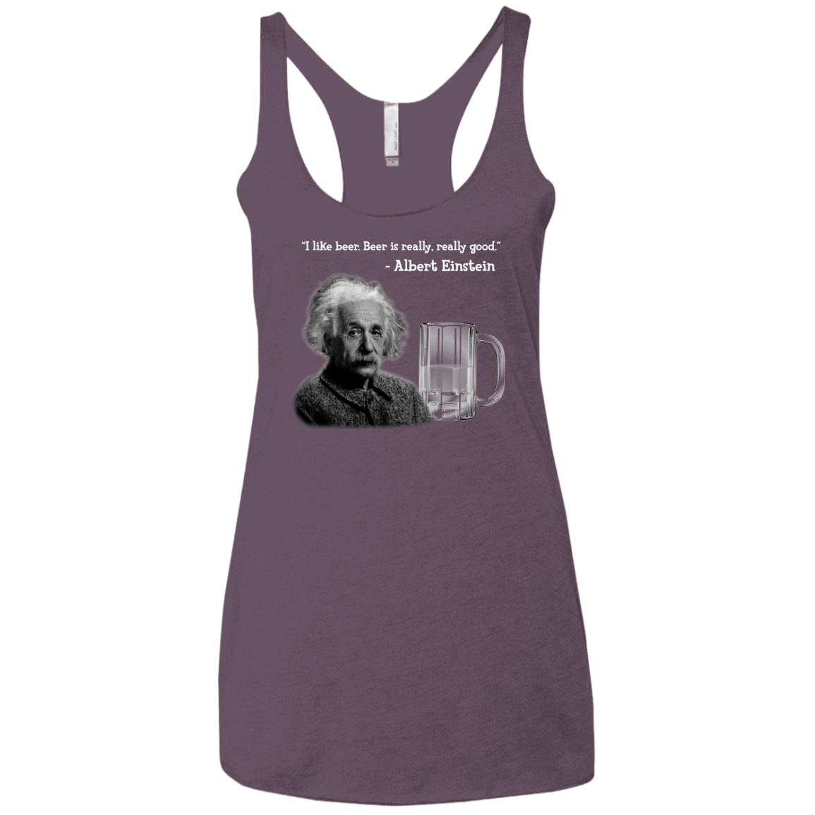 T-Shirts Vintage Purple / X-Small Einstein Women's Triblend Racerback Tank