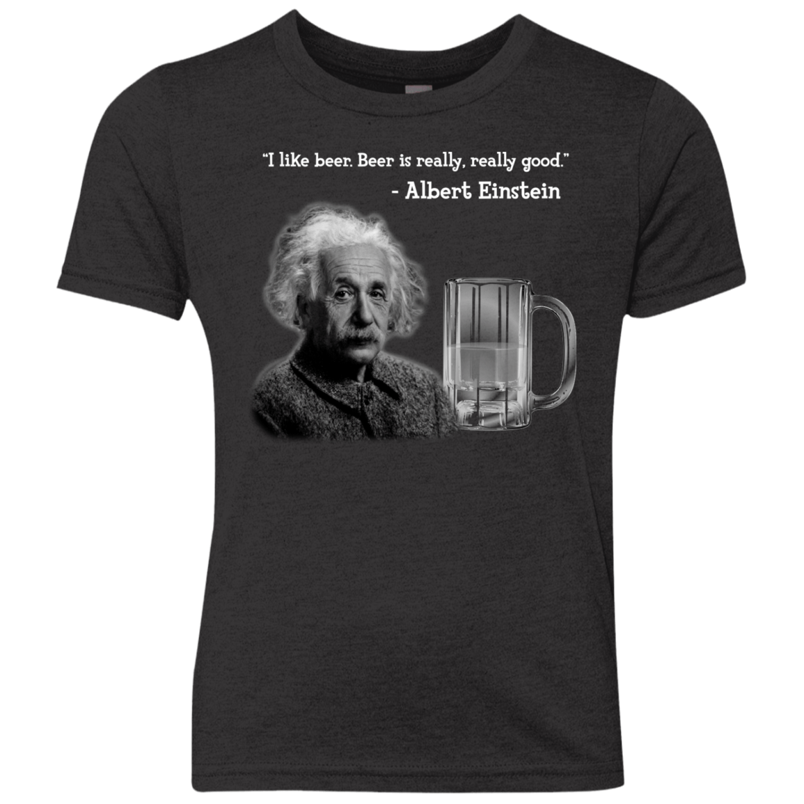 T-Shirts Vintage Black / YXS Einstein Youth Triblend T-Shirt