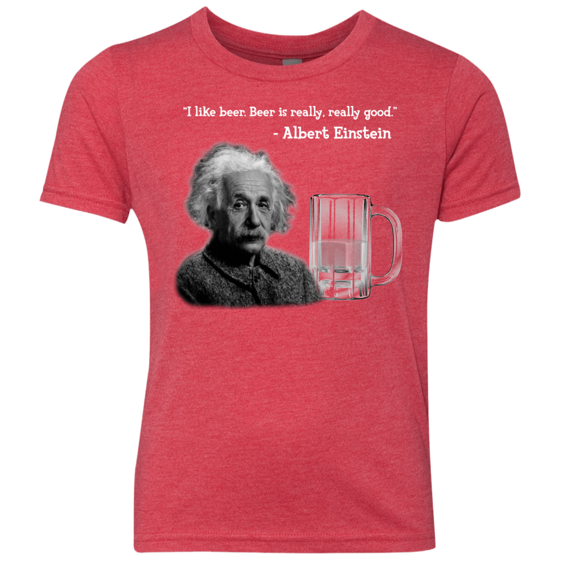 T-Shirts Vintage Red / YXS Einstein Youth Triblend T-Shirt