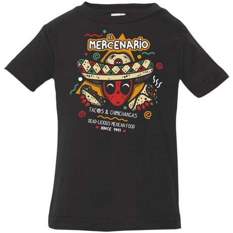 T-Shirts Black / 6 Months El Mercenario Mexican Food Infant Premium T-Shirt