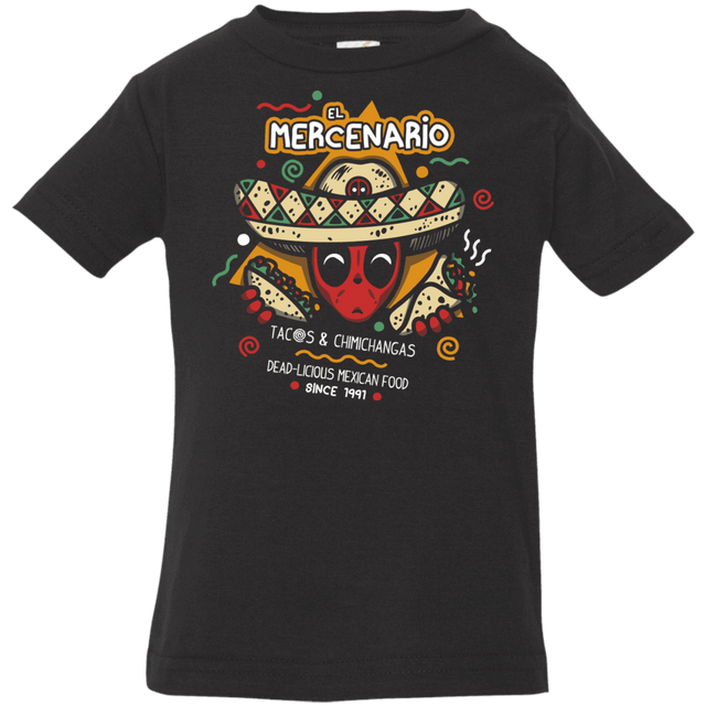 T-Shirts Black / 6 Months El Mercenario Mexican Food Infant Premium T-Shirt