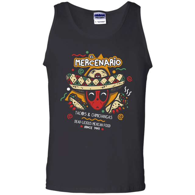 T-Shirts Black / S El Mercenario Mexican Food Men's Tank Top