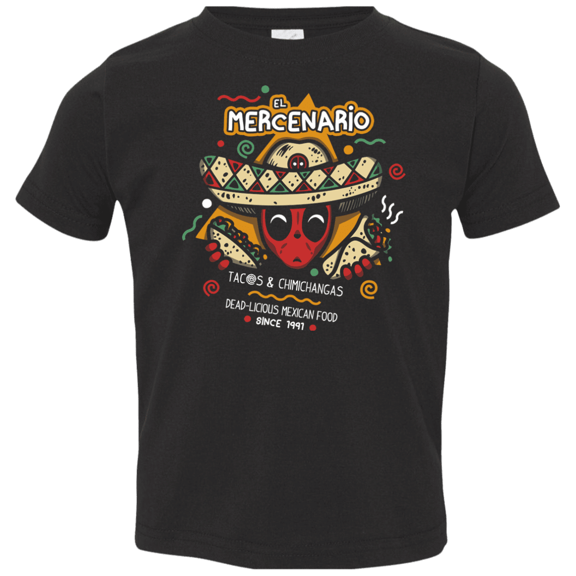 T-Shirts Black / 2T El Mercenario Mexican Food Toddler Premium T-Shirt