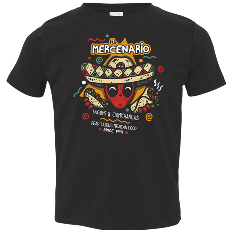 T-Shirts Black / 2T El Mercenario Mexican Food Toddler Premium T-Shirt