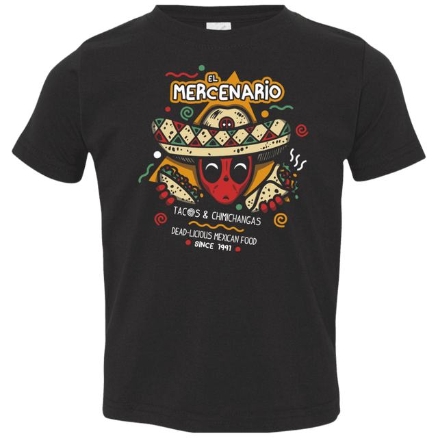 T-Shirts Black / 2T El Mercenario Mexican Food Toddler Premium T-Shirt