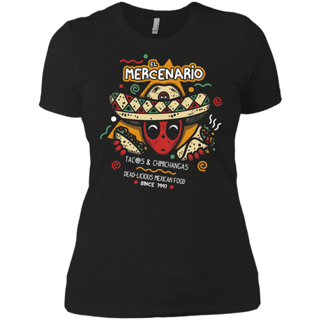 T-Shirts Black / X-Small El Mercenario Mexican Food Women's Premium T-Shirt