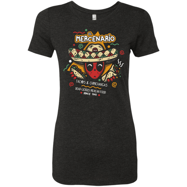T-Shirts Vintage Black / S El Mercenario Mexican Food Women's Triblend T-Shirt