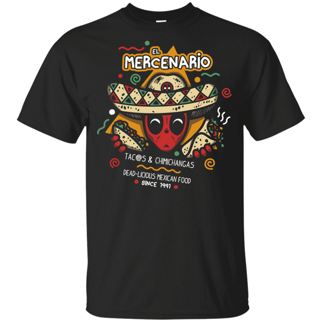 T-Shirts Black / YXS El Mercenario Mexican Food Youth T-Shirt