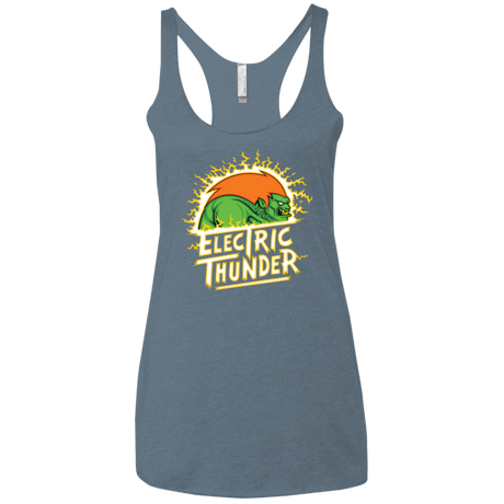T-Shirts Indigo / X-Small Electric Thunder Women's Triblend Racerback Tank
