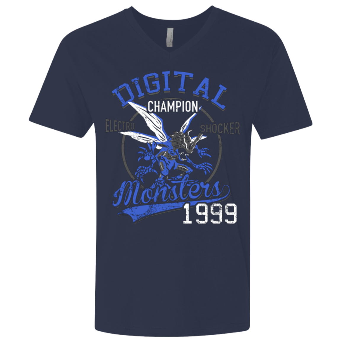 T-Shirts Midnight Navy / X-Small Electro Shocker Men's Premium V-Neck