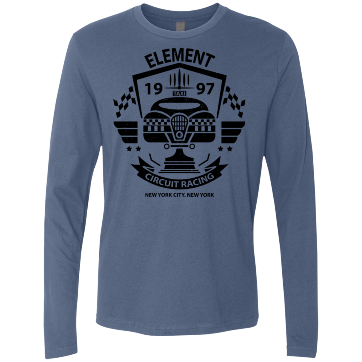 T-Shirts Indigo / Small Element Circuit Men's Premium Long Sleeve