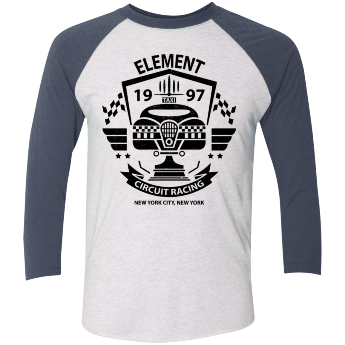 T-Shirts Heather White/Indigo / X-Small Element Circuit Men's Triblend 3/4 Sleeve