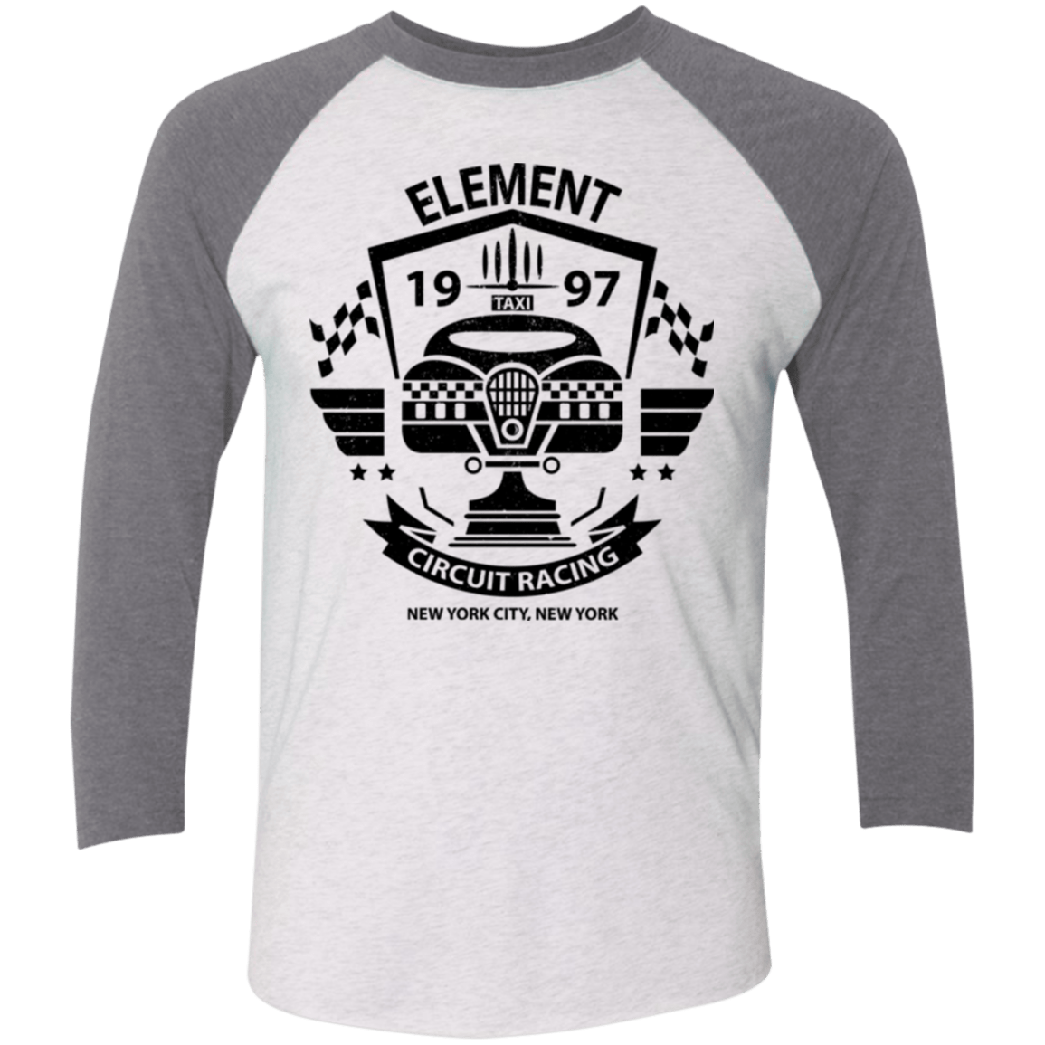 T-Shirts Heather White/Premium Heather / X-Small Element Circuit Men's Triblend 3/4 Sleeve