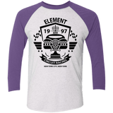 T-Shirts Heather White/Purple Rush / X-Small Element Circuit Men's Triblend 3/4 Sleeve