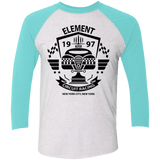 T-Shirts Heather White/Tahiti Blue / X-Small Element Circuit Men's Triblend 3/4 Sleeve