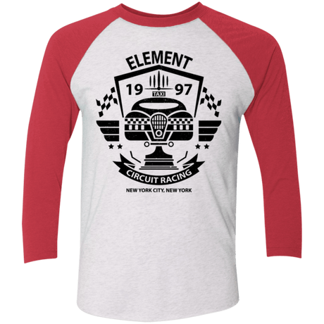 T-Shirts Heather White/Vintage Red / X-Small Element Circuit Men's Triblend 3/4 Sleeve