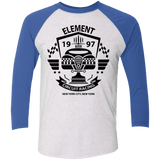 T-Shirts Heather White/Vintage Royal / X-Small Element Circuit Men's Triblend 3/4 Sleeve