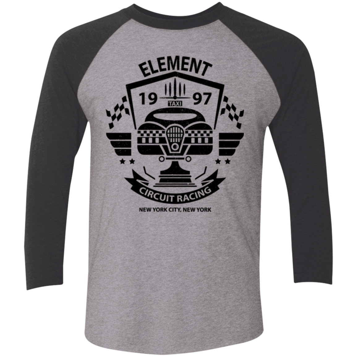 T-Shirts Premium Heather/ Vintage Black / X-Small Element Circuit Men's Triblend 3/4 Sleeve