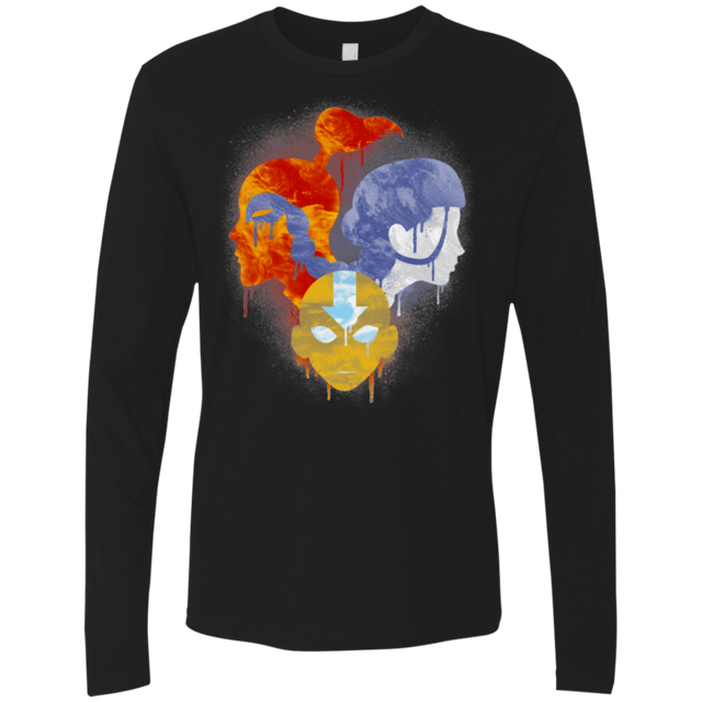 T-Shirts Black / Small Elemental Love Triangle Men's Premium Long Sleeve