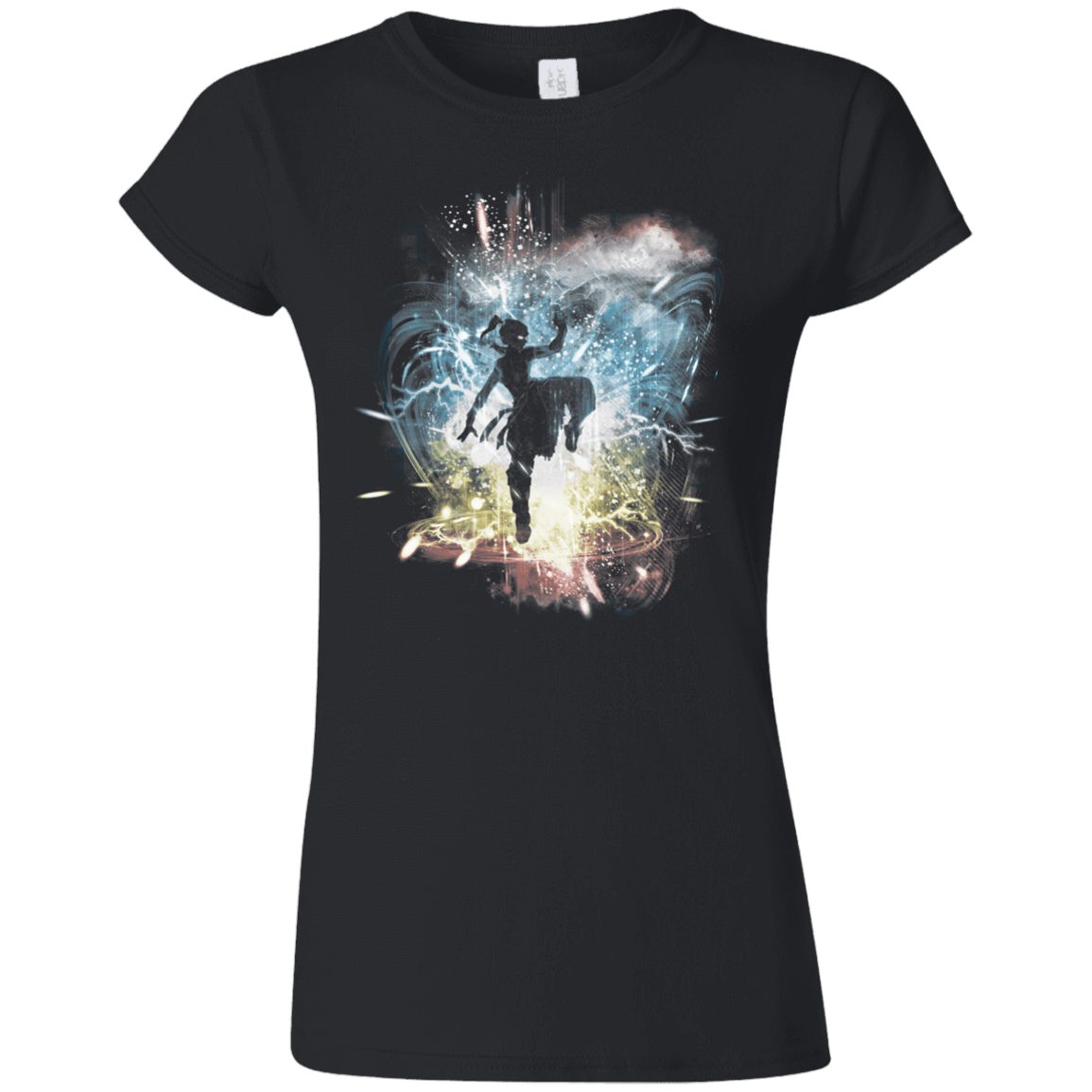 T-Shirts Black / S Elemental Storm-Korra Junior Slimmer-Fit T-Shirt