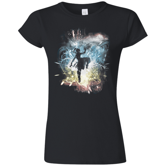 T-Shirts Black / S Elemental Storm-Korra Junior Slimmer-Fit T-Shirt