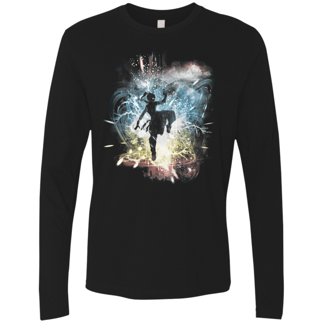 T-Shirts Black / S Elemental Storm-Korra Men's Premium Long Sleeve