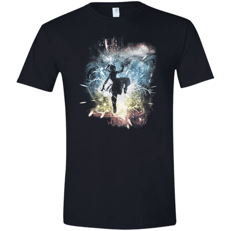 T-Shirts Black / X-Small Elemental Storm-Korra Men's Semi-Fitted Softstyle