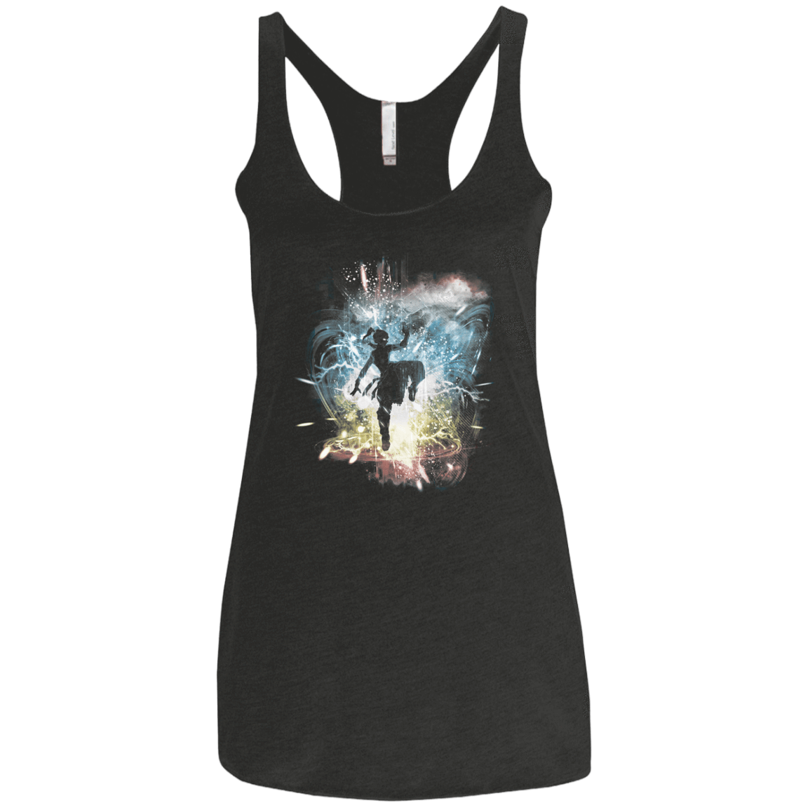 T-Shirts Vintage Black / X-Small Elemental Storm-Korra Women's Triblend Racerback Tank