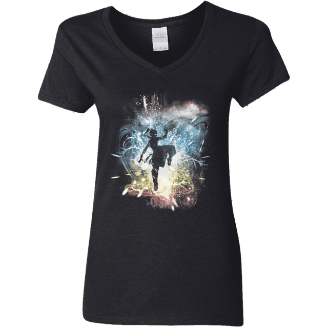 T-Shirts Black / S Elemental Storm-Korra Women's V-Neck T-Shirt