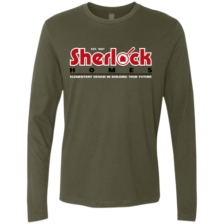 T-Shirts Military Green / Small Elementary Design Men's Premium Long Sleeve