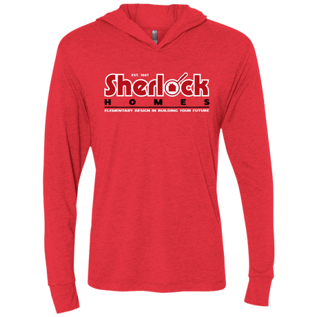 T-Shirts Vintage Red / X-Small Elementary Design Triblend Long Sleeve Hoodie Tee