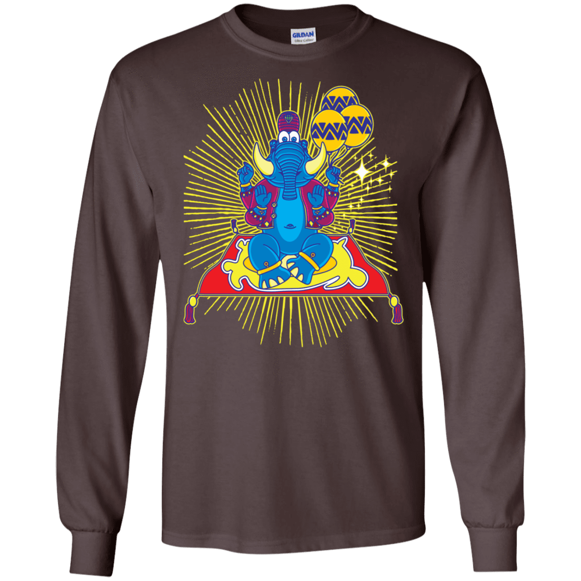 T-Shirts Dark Chocolate / S Elephant God Men's Long Sleeve T-Shirt