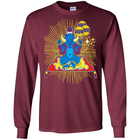 T-Shirts Maroon / S Elephant God Men's Long Sleeve T-Shirt