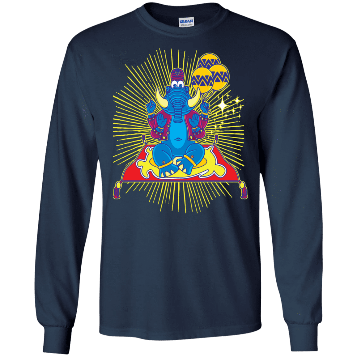 T-Shirts Navy / S Elephant God Men's Long Sleeve T-Shirt