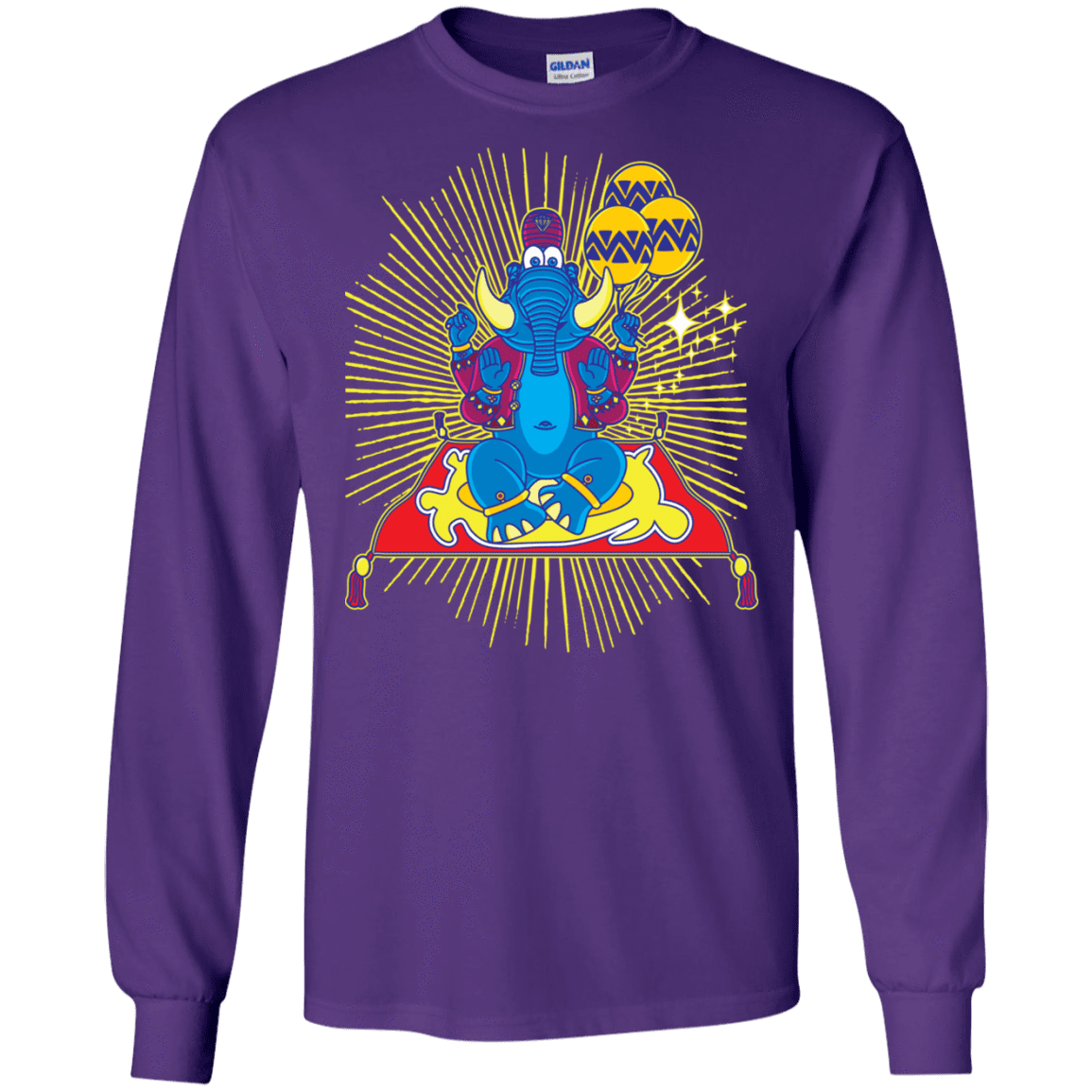 T-Shirts Purple / S Elephant God Men's Long Sleeve T-Shirt