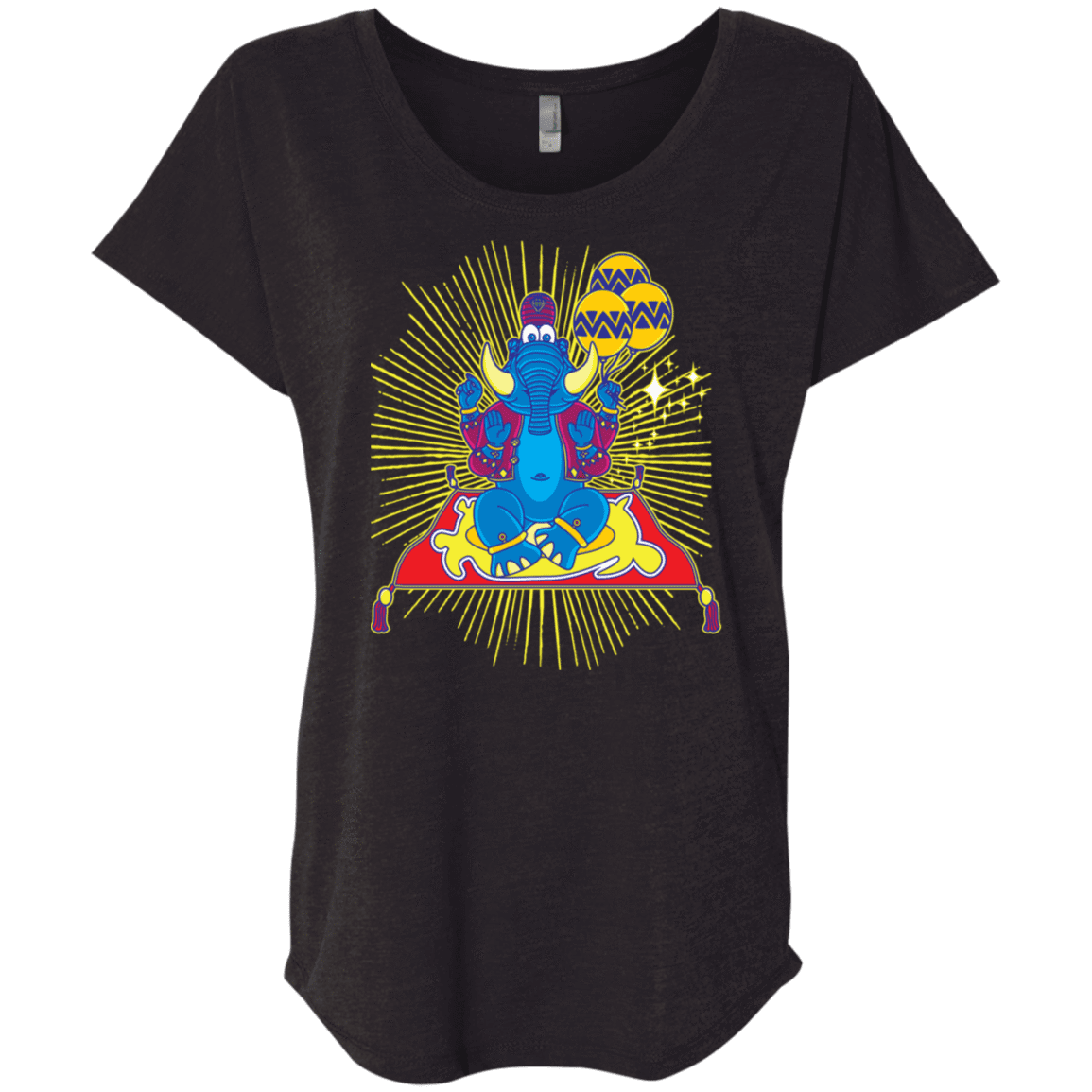 T-Shirts Vintage Black / X-Small Elephant God Triblend Dolman Sleeve