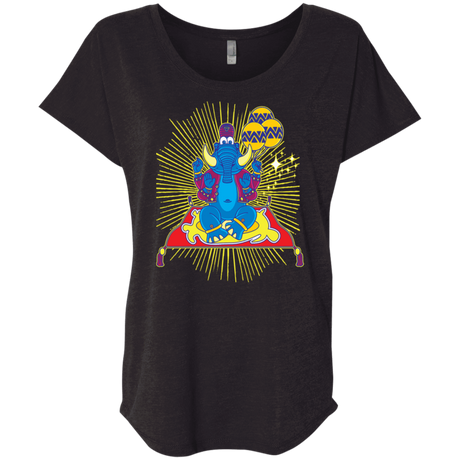 T-Shirts Vintage Black / X-Small Elephant God Triblend Dolman Sleeve